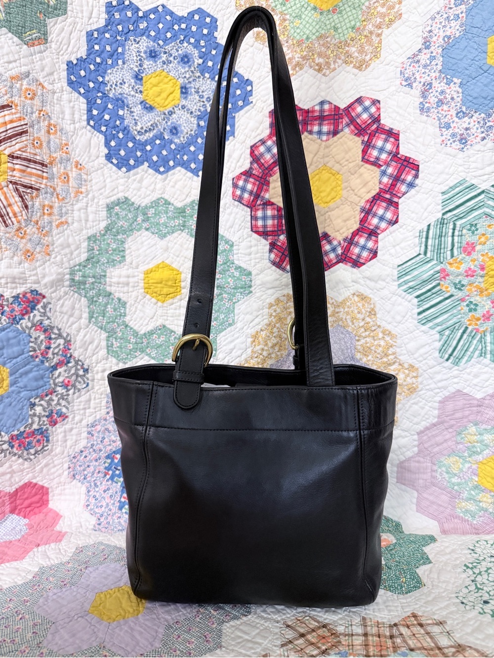 Vintage 90s Coach SoHo Buckle Tote Bag - Picture 3 of 12
